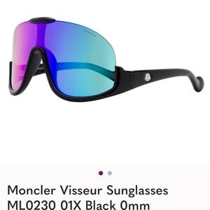 Moncler Visseur Sunglasses with Black Frame and Blue Lenses